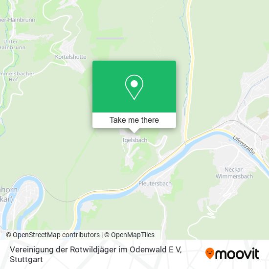 Vereinigung der Rotwildjäger im Odenwald E V map