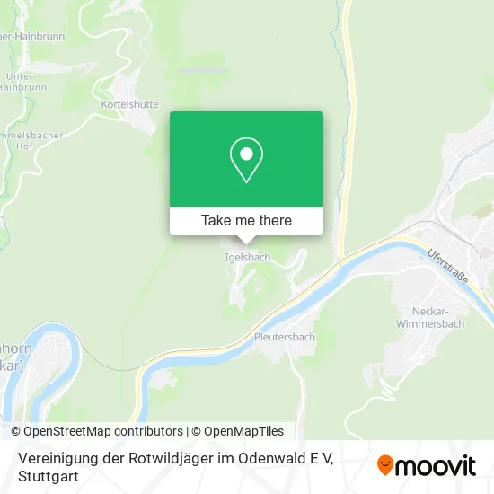 Карта Vereinigung der Rotwildjäger im Odenwald E V