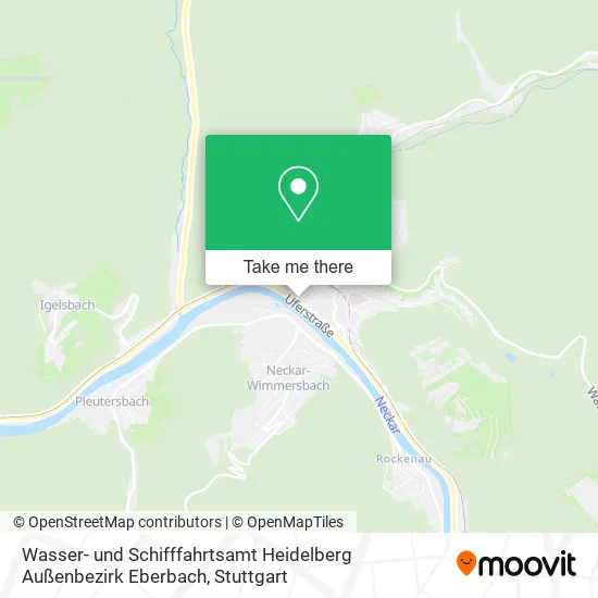 Карта Wasser- und Schifffahrtsamt Heidelberg Außenbezirk Eberbach