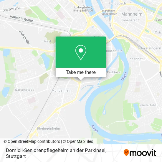 Карта Domicil-Seniorenpflegeheim an der Parkinsel