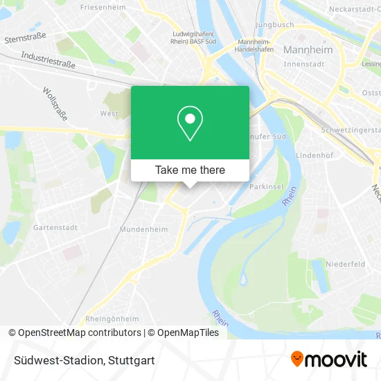 Карта Südwest-Stadion