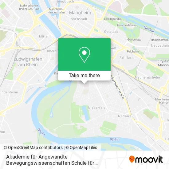 Карта Akademie für Angewandte Bewegungswissenschaften Schule für Physiotherapie