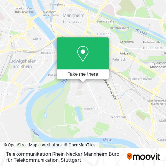 Telekommunikation Rhein-Neckar Mannheim Büro für Telekommunikation map