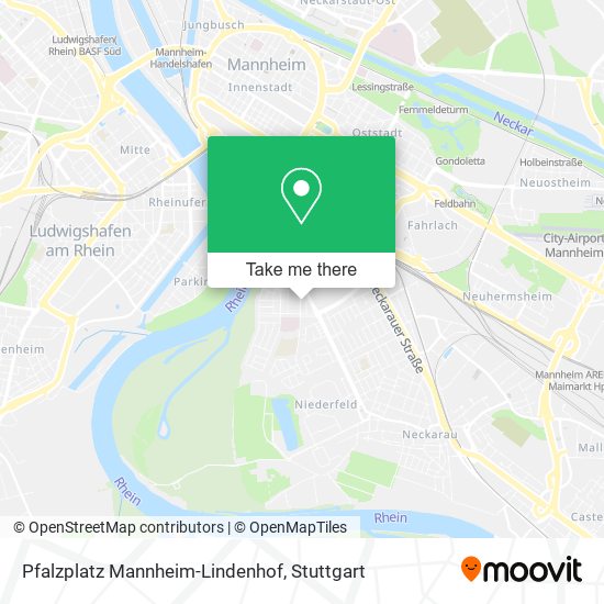 Карта Pfalzplatz Mannheim-Lindenhof