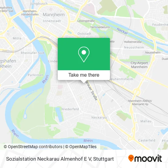 Карта Sozialstation Neckarau Almenhof E V