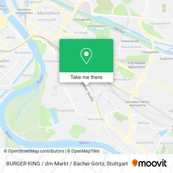 Карта BURGER KING / dm-Markt / Bächer Görtz