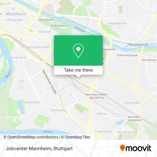 Карта Jobcenter Mannheim
