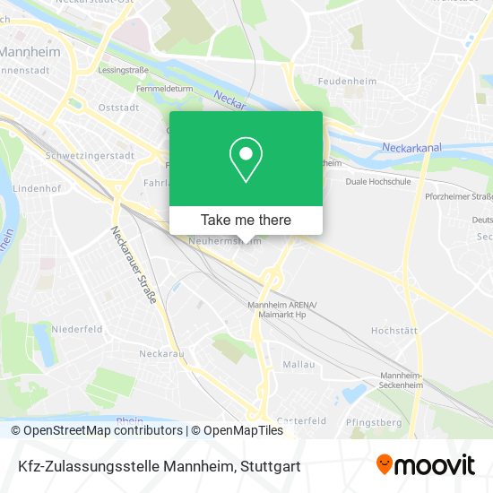 Kfz-Zulassungsstelle Mannheim map