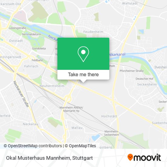 Okal Musterhaus Mannheim map