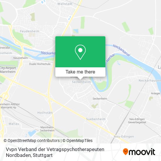 Карта Vvpn Verband der Vetragspychotherapeuten Nordbaden