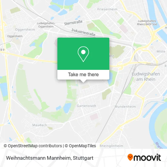 Карта Weihnachtsmann Mannheim