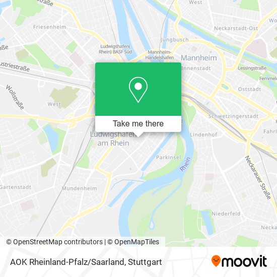 AOK Rheinland-Pfalz/Saarland map