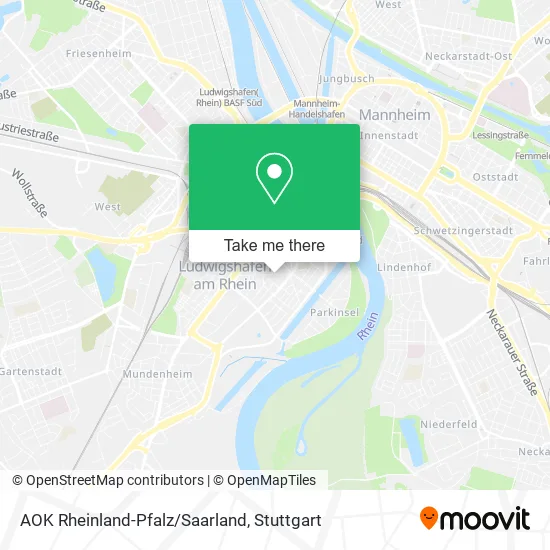 Карта AOK Rheinland-Pfalz/Saarland