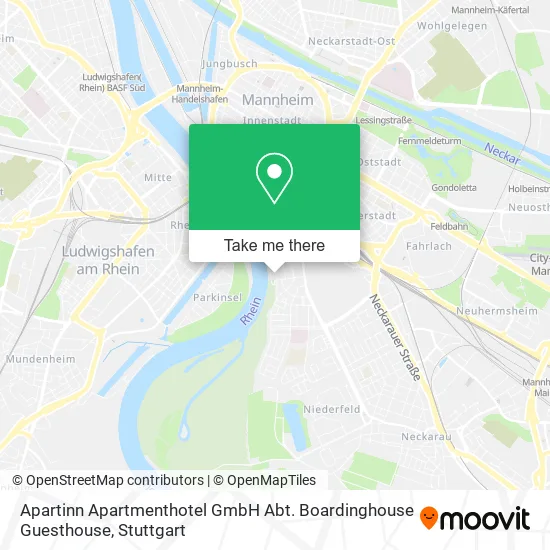 Карта Apartinn Apartmenthotel GmbH Abt. Boardinghouse Guesthouse