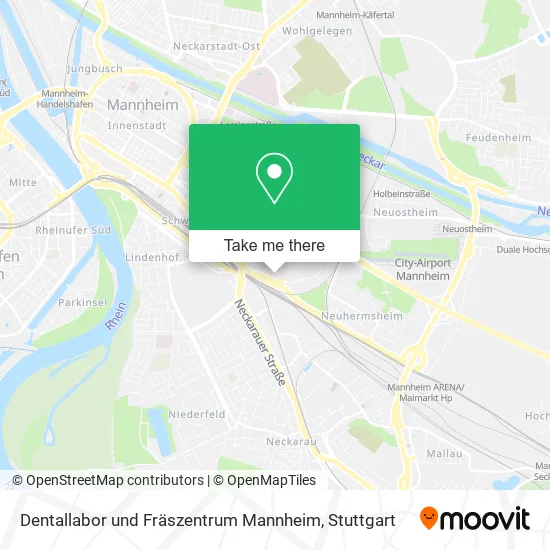Карта Dentallabor und Fräszentrum Mannheim