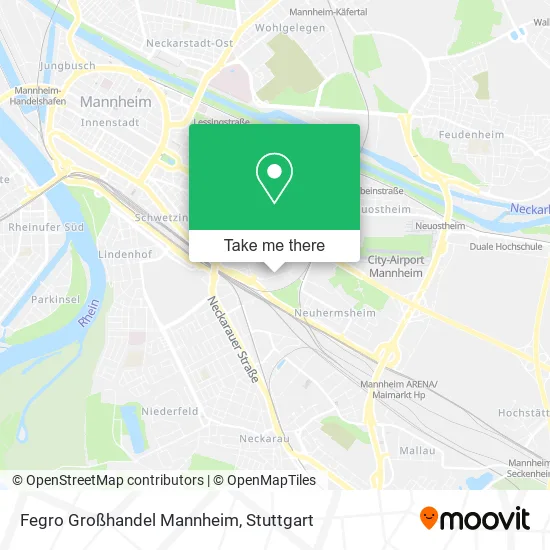 Карта Fegro Großhandel Mannheim