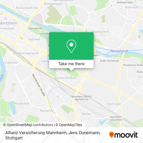 Карта Allianz Versicherung Mannheim, Jens Dunemann