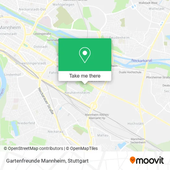 Карта Gartenfreunde Mannheim