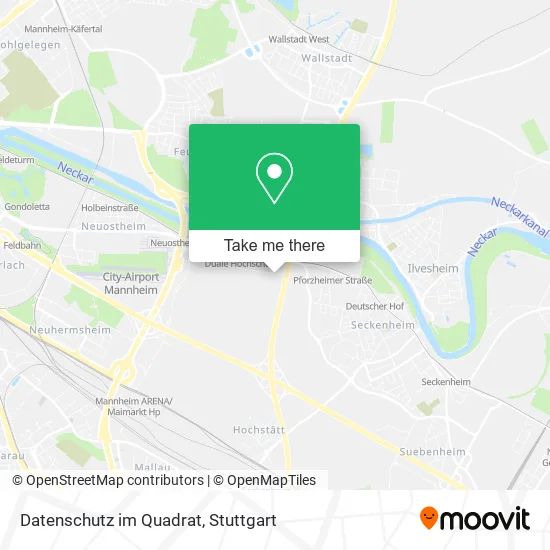 Карта Datenschutz im Quadrat