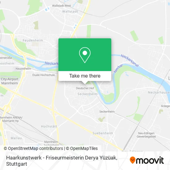 Карта Haarkunstwerk - Friseurmeisterin Derya Yüzüak