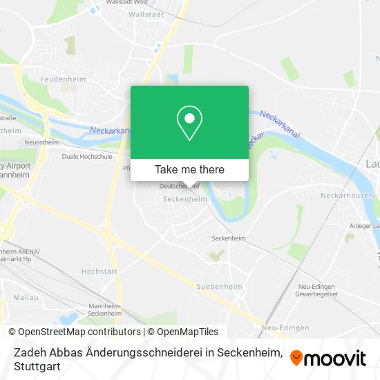 Карта Zadeh Abbas Änderungsschneiderei in Seckenheim
