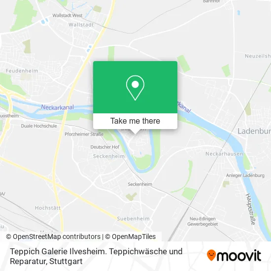 Карта Teppich Galerie Ilvesheim. Teppichwäsche und Reparatur