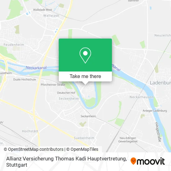 Карта Allianz Versicherung Thomas Kadi Hauptvertretung