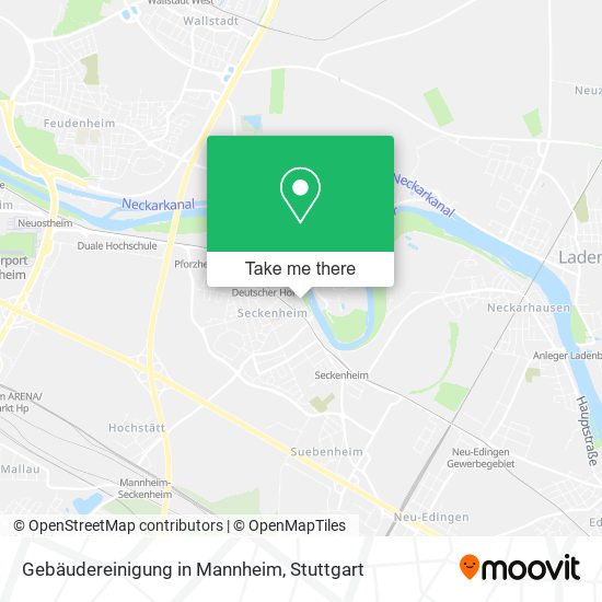 Gebäudereinigung in Mannheim map