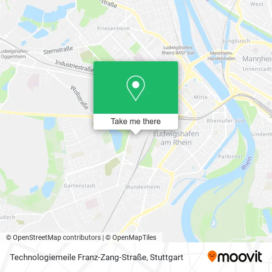 Карта Technologiemeile Franz-Zang-Straße