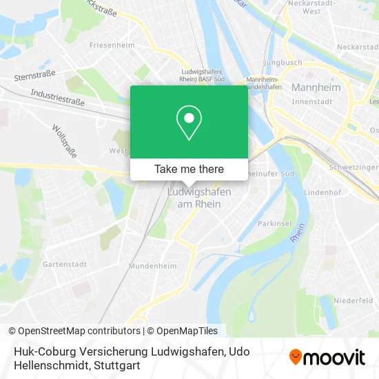 Карта Huk-Coburg Versicherung Ludwigshafen, Udo Hellenschmidt