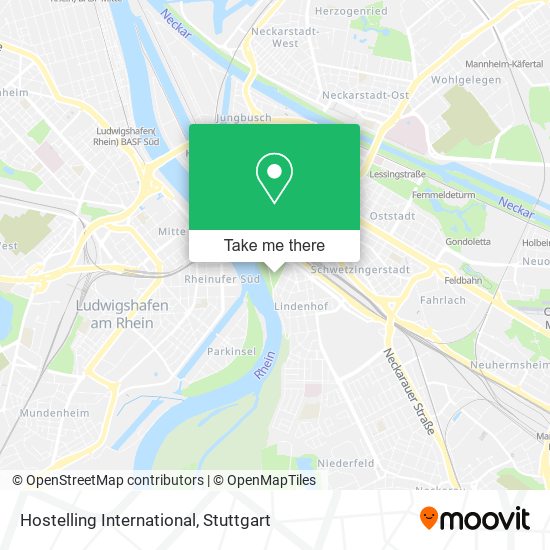 Hostelling International map