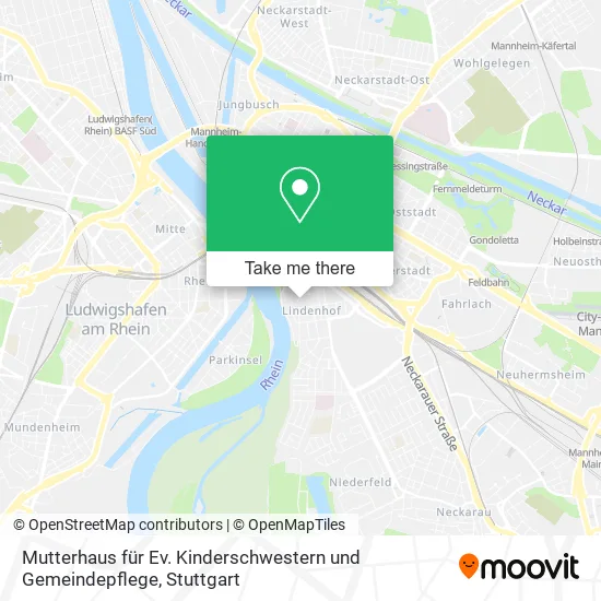 Карта Mutterhaus für Ev. Kinderschwestern und Gemeindepflege