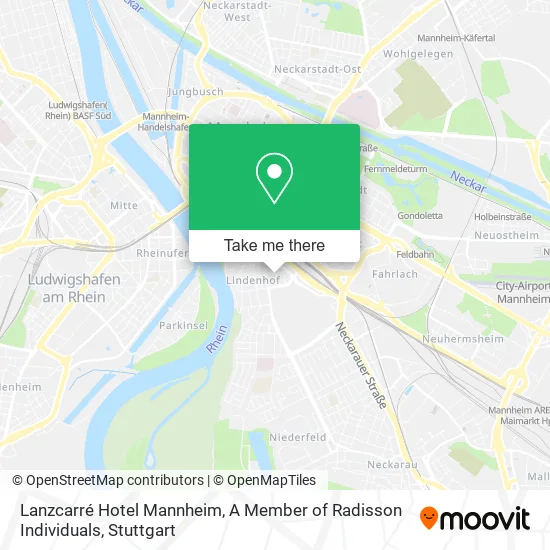 Карта Lanzcarré Hotel Mannheim, A Member of Radisson Individuals