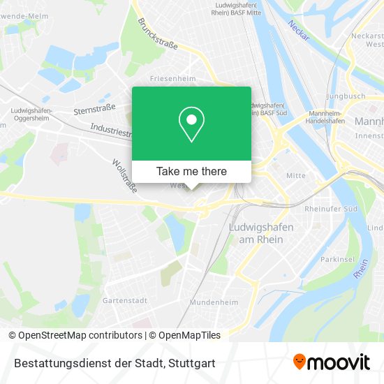 Bestattungsdienst der Stadt map