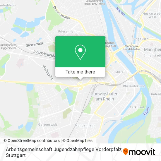 Карта Arbeitsgemeinschaft Jugendzahnpflege Vorderpfalz