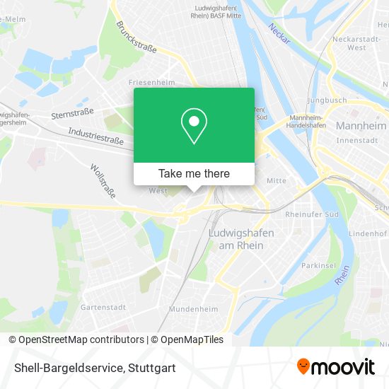 Shell-Bargeldservice map