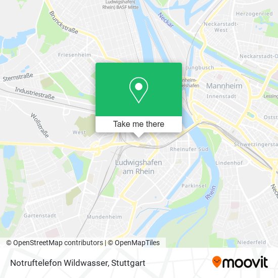 Карта Notruftelefon Wildwasser