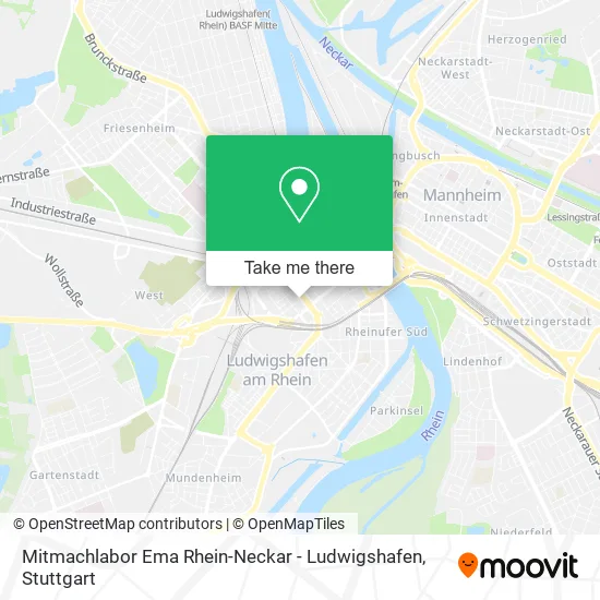 Карта Mitmachlabor Ema Rhein-Neckar - Ludwigshafen