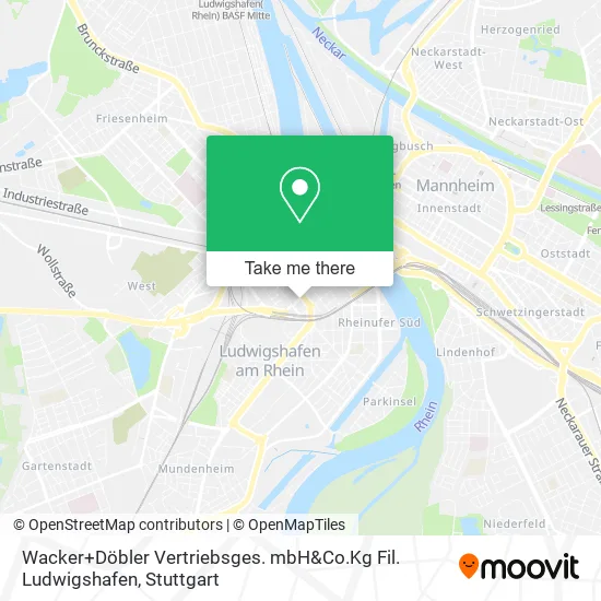 Карта Wacker+Döbler Vertriebsges. mbH&Co.Kg Fil. Ludwigshafen