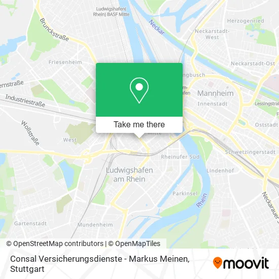 Карта Consal Versicherungsdienste - Markus Meinen