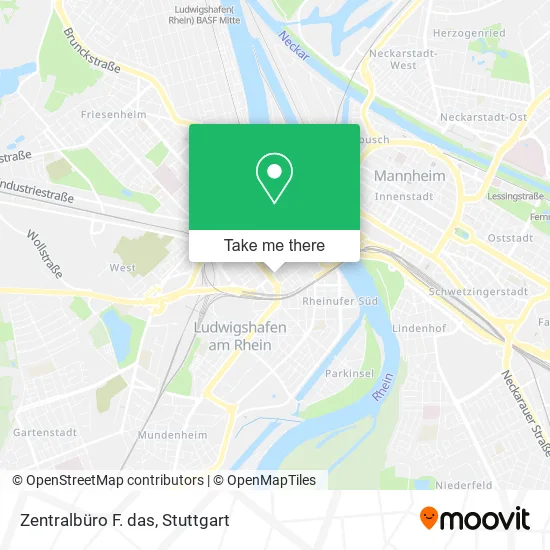 Карта Zentralbüro F. das