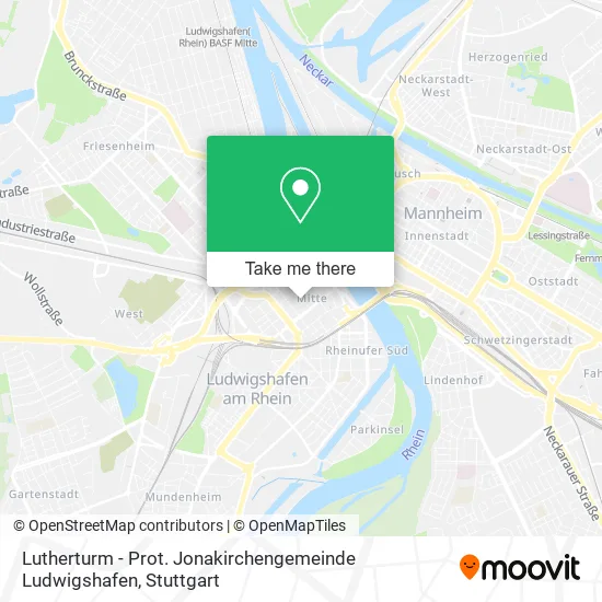 Карта Lutherturm - Prot. Jonakirchengemeinde Ludwigshafen