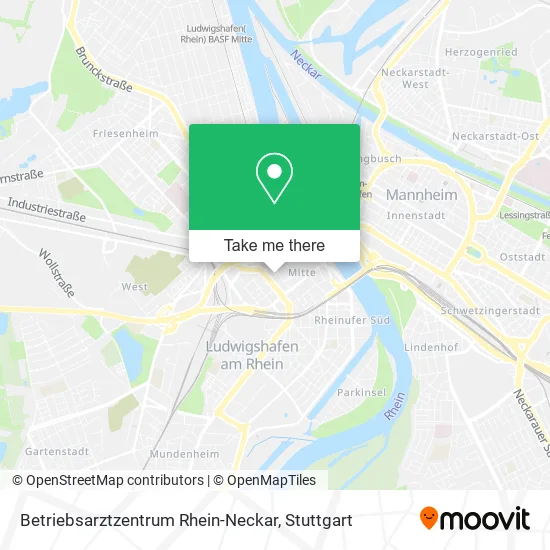 Карта Betriebsarztzentrum Rhein-Neckar
