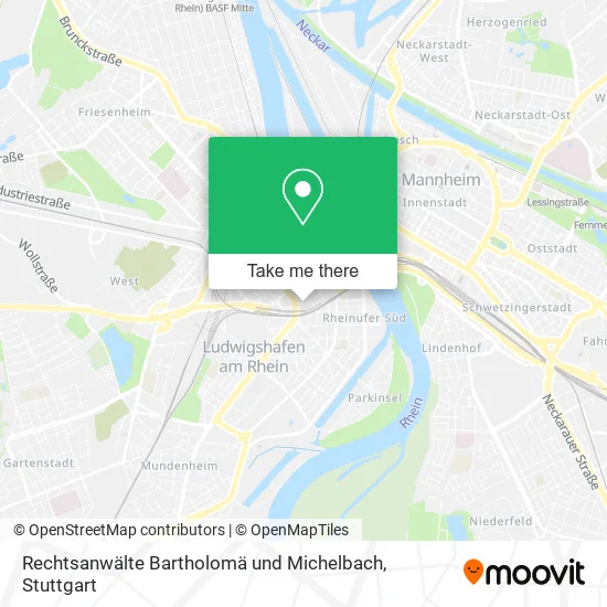 Карта Rechtsanwälte Bartholomä und Michelbach