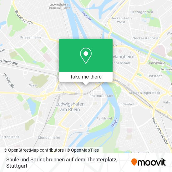 Säule und Springbrunnen auf dem Theaterplatz map