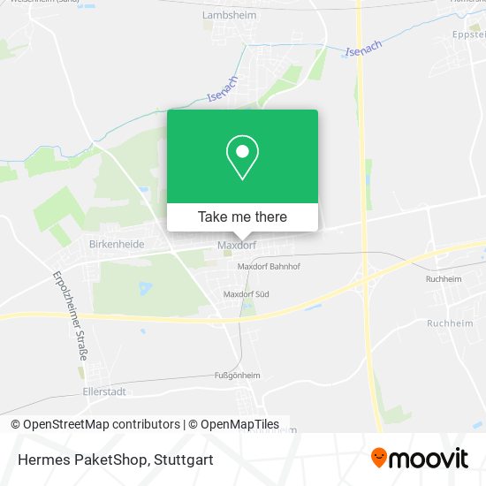 Hermes PaketShop map