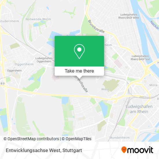 Entwicklungsachse West map