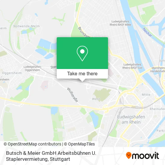 Карта Butsch & Meier GmbH Arbeitsbühnen U. Staplervermietung