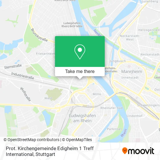 Карта Prot. Kirchengemeinde Edigheim 1 Treff International