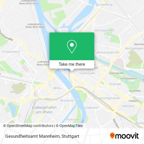 Gesundheitsamt Mannheim map